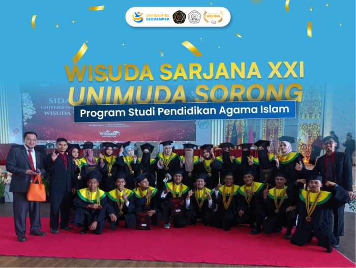Dua Mahasiswa PAI Raih Prestasi pada Wisuda Sarjana dan Pascasarjana UNIMUDA Sorong Tahun Akademik 2025/2026