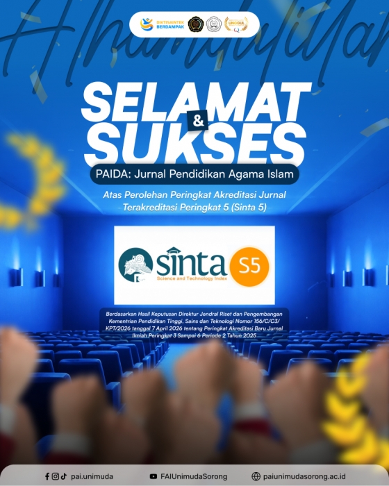 Jurnal PAIDA Raih Akreditasi SINTA 5, Perkuat Komitmen Publikasi Ilmiah FAI UNIMUDA Sorong
