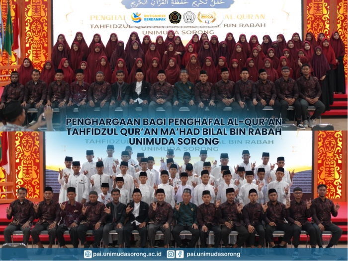 Ma’had Bilal Bin Rabah UNIMUDA Sorong Beri Penghargaan bagi Penghafal Al-Qur’an