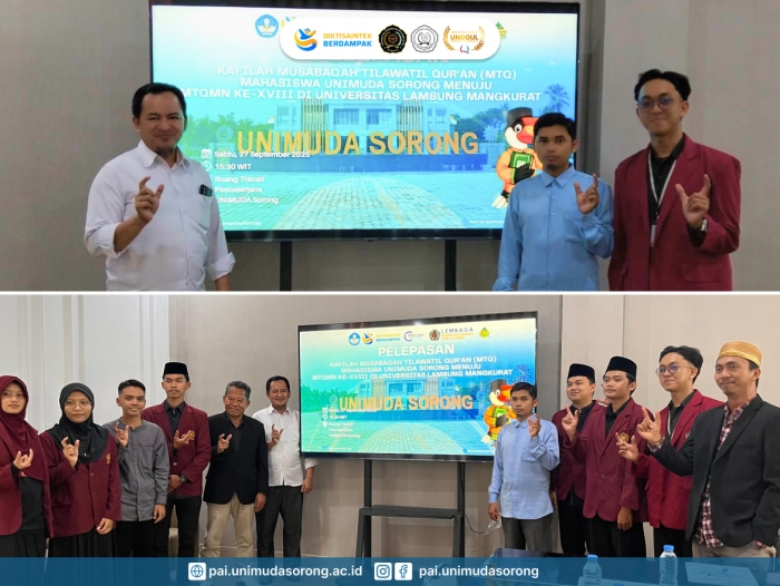 Pelepasan Kafilah MTQ Mahasiswa UNIMUDA Sorong ke MTQMN XVIII