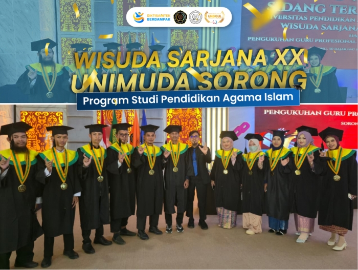 Wisuda Angkatan XX UNIMUDA Sorong, Prodi PAI Luluskan 15 Mahasiswa